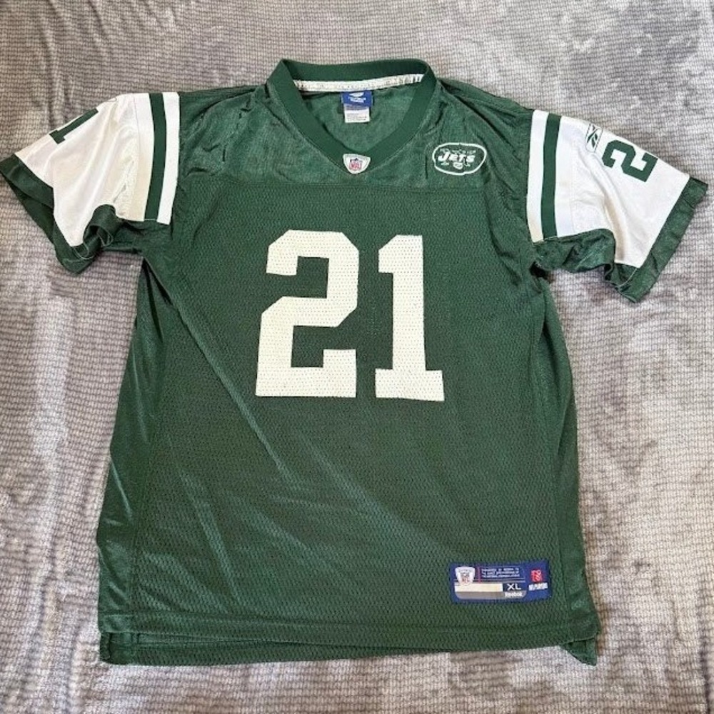 Vintage‎ Reebok NFL Equipment New York Jets Tomlinson #21 Youth XL Jersey Green